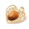 Natural Tiger Eye Pendants KK-A279-14G-2