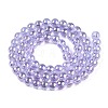 Electroplate Transparent Glass Beads Strands X-GLAA-T032-T6mm-AB01-3