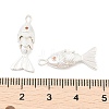Brass Micro Pave Clear Cubic Zirconia Pendants X-KK-C080-02A-S-3