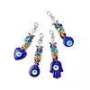 Handmade Lampwork Evil Eye Pendant Decoration HJEW-JM00773-1