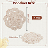 Handmade Cotton Lace Cup Coasters AJEW-GF0008-84A-2