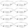 10Pcs Adjustable 304 Stainless Steel Bangles Making  MAK-BBC0001-16-1