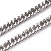 304 Stainless Steel Diamond Cut Cuban Link Chain Necklaces NJEW-JN03368-01-2