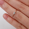 Brass Micro Pave Cubic Zirconia Finger Rings for Women FS-WG4BC3F-12-2