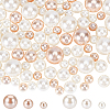 150Pcs 3 Styles ABS Plastic Imitation Pearl Round  Beads KY-SP0001-62-6
