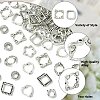 100Pcs 10 Styles Tibetan Style Alloy Bead Frame FIND-CJ0003-76-3