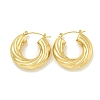 Ion Plating(IP) 304 Stainless Steel Hoop Earrings for Women EJEW-G401-01F-G-1