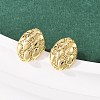 Brass Oval Stud Earrings EJEW-F400-24B-G-1