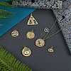 7Pcs 7 Style Brass Micro Pave Cubic Zirconia Pendants & Brass Enamel Pendants KK-SZ0005-32-3