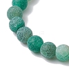 Dyed Natural Weathered Agate Round Beads Stretch Bracelets BJEW-JB11080-4