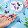 DIY Butterfly Wings Epoxy Resin Dangle Earring Making Kits DIY-TA0012-74-6