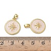 Brass Micro Pave Clear Cubic Zirconia Pendants KK-F924-03G-02-3