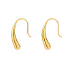 Gold Plated Stainless Steel and Pearl Earrings HU3006-1-1