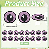 12Pairs Computerized Embroidery Cloth Self Adhesive Patches PATC-BC0001-12A-2