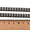 Ion Plating(IP) Matte Style 304 Stainless Steel Cuban Link Chain Necklaces for Men NJEW-B116-05B-2