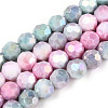 Anti-Tarnish Electroplate Glass Beads Strands EGLA-T021-8mm-15-06-1