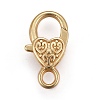 Tibetan Style Heart Lobster Claw Clasps LS-LF014Y-MG-NR-1