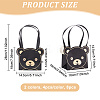 BENECREAT 8Pcs 2 Colors Bear Bouquet Packaging Handbag Holder ABAG-BC0001-43-2
