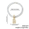 Fashionable Brass Micro Pave Clear Cubic Zirconia Charm Bracelets AF9298-18-1