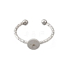 304 Stainless Steel Cuff Ring Components RJEW-H250-03D-P-2