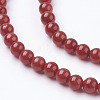 Dyed Round Natural Coral Beads Strands X-CORA-D029-4mm-1-3