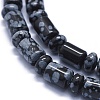 Natural Snowflake Obsidian Beads Strands G-K293-G02-B-3