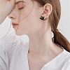 925 Sterling Silver Cute Cat Stud Earrings Half Huggie Hoop Earrings Zircon Stud Earrings Lovely Animal Ear Jewelry Gift for Women JE1069B-7