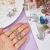 6Pcs Anchor Alloy Rhinestone Lapel Pins for Backpack Clothes JEWB-FH0002-73P-3