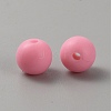 Acrylic Frosted Round Beads FACR-WH0001-06A-13-2
