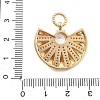 Brass Micro Pave Cubic Zirconia and Glass Pendants KK-L209-088G-3