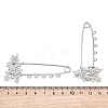 Flower 304 Stainless Steel Safety Pins Brooch Findings SA-CBA098D-14A-P05-3