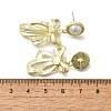 Bowknot Brass Dangle Stud Earrings EJEW-H156-04LG-2