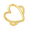 Rack Plating Brass Cuff Finger Rings for Women RJEW-M028-04G-2