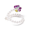Handmade Polymer Clay Cuff Rings RJEW-JR00917-01-5