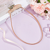 1Pc Alloy Flat Snake Chain Belt with Flat Round Buckle AJEW-CP0008-13-4