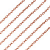 Brass Coated Iron Flat Cable Chains CH-TAC0007-02R-3