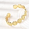 Religion Brass Open Cuff Bangles BJEW-K296-02A-G-3