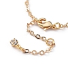 Brass Butterfly Charm Anklets AJEW-AN00281-02-4