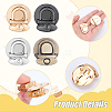 12 Sets 4 Colors Alloy Bag Tuck Lock Clasps FIND-ME0003-05-3