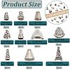  50Pcs 10 Style Tibetan Style Alloy Bead Cone & Caps FIND-NB0003-16-2