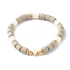 Handmade Polymer Clay Beads Stretch Bracelets BJEW-JB06423-01-1