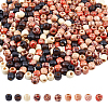 DICOSMETIC 450Pcs 4 Styles Dyed Natural Maple Wood Beads WOOD-DC0001-14-1