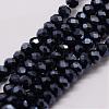 Electroplate Glass Bead Strands GLAA-K016-2x3mm-10PL-1