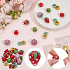 25Pcs 5 Styles Handmade Porcelain Beads PORC-PA0001-52-6