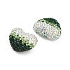 Gradient Color Heart Shaped Polymer Clay Rhinestone Beads CLAY-NH0002-03B-2