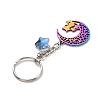 Stainless Steel Hollow Moon Cat Keychains KEYC-JKC00585-03-4