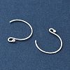 Rhodium Plated 925 Sterling Silver Earring Hooks STER-E068-05S-2
