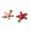 304 Stainless Steel Enamel Charms STAS-P405-01G-G-2