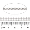 Anti-Tarnish Rhodium Plated 925 Sterling Silver Cable Chains STER-E072-02P-05-2