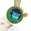 Flat Round with Owl & Flower DIY Cup Mat Silicone Molds LS-SIL-F007-06A-6